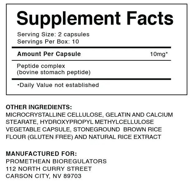 Stomach 20-cap Label